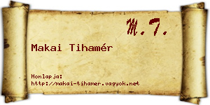 Makai Tihamér névjegykártya